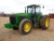 John Deere 8400 MFWD Farm Tractor, s/n rw8400p006182,cab, air, duals, 3pt, pto, hour meter reads