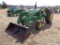 John Deere 2640 Farm Tractor w/jd 146 loader ,s/n 361936, 3pt, pto, hour meter reads 6731 hrs,
