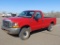 2000 Ford F250 4x4 Pickup, s/n 1ftnf21l4vea48592, v8 gas eng, auto trans, od reads 115011 miles,