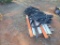 Lot of assorted belts and hinged belt fasteners, dock guards