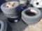 (4) 225/70r19.5 on rims, (2) 245/70r19.5 tires
