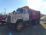 1976 Mack T/A Dump Truck, s/n rl795lst34794, mack eng, 5 spd trans, od reads 132040, broken rear