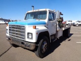 1986 IHC S1700 Service Truck, s/n 1htlchxp0gha19154, v8 diesel eng, 5 spd trans, hyd crane, air