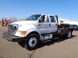 2012 Ford F750 Crewcab Flatbed Truck, s/n 3frnw7fc2cv467076, cummins eng, auto trans,