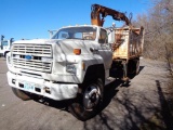 1991 Ford F800 Grapple Truck, s/n 1fdpk84p1mva35164, diesel eng, auto trans, od reads 27312 miles,