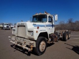 1979 Mack T/A Cab & Chassis, s/n rd685s8168, mack eng, double stick trans, od reads 310373 miles,