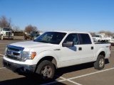 2013 Ford F150 4x4 Crewcab Pickup , s/n 1ftfw1ef5dke77478, v8 eng, auto trans, od reads 97025 miles,