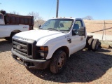 2008 Ford F350 Cab & Chassis Pickup, s/n 1fdwf36y68ee18094, v10 gas eng, auto trans, (eng knocks)