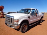 2008 Ford F250 Extcab 4x4 Pickup, s/n 1ftsx21y28ec99459, v10 gas eng,auto trans, od reads 79762