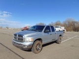 2005 Dodge 1500 Crewcab 4x4 Pickup, s/n 1d7hu18n15s323939, v8 gas eng, auto trans, od reads 248894