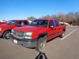 2004 Chevy 2500 Crewcab Pickup, s/n 1gcgk23u94f175904, v8 gas eng, auto trans, od reads 226386