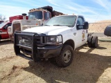 2004 Ford F350 Cab & Chassis Pickup, s/n 1fdwf37l04ec59943, gas eng, 6 spd trans, (Does not Run)