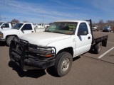 2001 Chevy 2500 4x4 Pickup, s/n 1gbhk24u21e230010, v8 gas eng, auto trans, od reads 215599 miles,