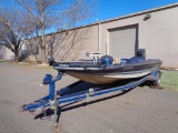 Velok 20' Bass Boat, s/n h9x9d130m848, mercury blackmax 175 hp eng,