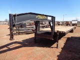 2013 Roadboss T/A 40' Gooseneck Flatbed Trailer, s/n 5z0gn4024dp005820, 35' deck, 5' dove w/ramps