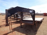 2003 May 25' Gooseneck T/A Flatbed Trailer, s/n 005030, 20' load deck, 5' dove w/ ramps,