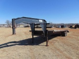 2001 Keer Bilt 28' T/A Gooseneck Flatbed Trailer, s/n 1j9gf29262b253025, 5' dove w/ramps