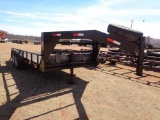 20' T/A Gooseneck Lowboy Trailer, w/ramps, (bill of sale)