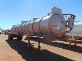 Dragon 150bbl T/A Aluminum Vacuum Trailer, s/n 68567, air ride,