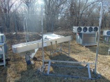 L shape stainless steel table w/sink