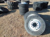 (8) New 235/17.5 tires on 10 lug wheels,