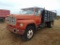 1980 Ford F612 S/A Flatbed Truck, s/n f61hvga0592, gas eng, 5x2 trans, od reads 16086 miles, dump