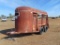 Sadham 12' T/A Bumperpull Horse Trailer, curbside doors, full swing gate, (Bill of Sale)
