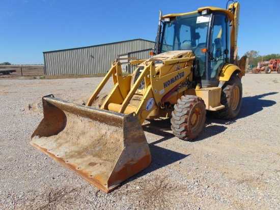 2008 Komatsu WB146 4x4 Loader Backhoe, s/n 4442, cab, air, g.p bkt, hour meter reads 3399 hrs, 36"