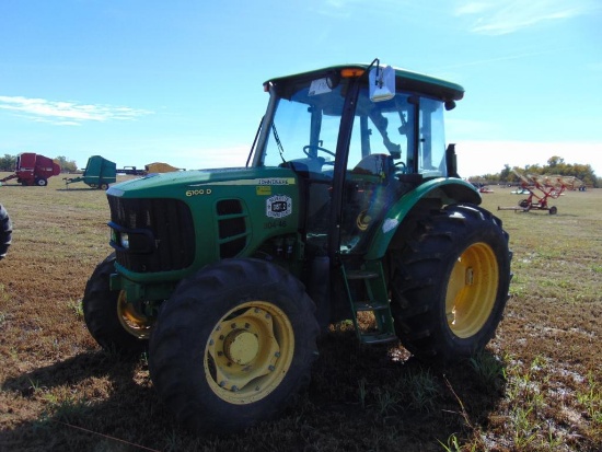 2009 John Deere 6100D MFWD Farm Tractor, s/n 001382, cab, air, hour meter reads 4291 hrs, 540 pto, 2