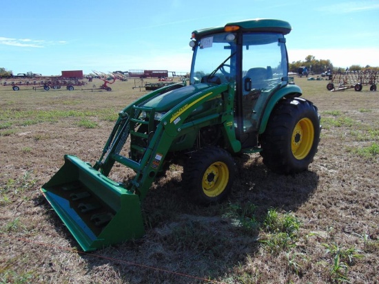 2014 John Deere 4520 MFWD Farm Tractor, s/n 946378, cab, a/c, 3pt, 540 pto, jd 400x loader, hour