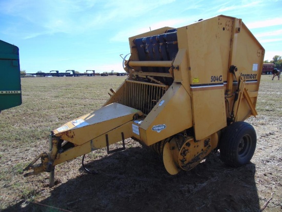 Vermeer 504G Round Baler, s/n 2598, twine,