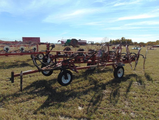 H&S 10 Wheel Bifold Hay Rake,