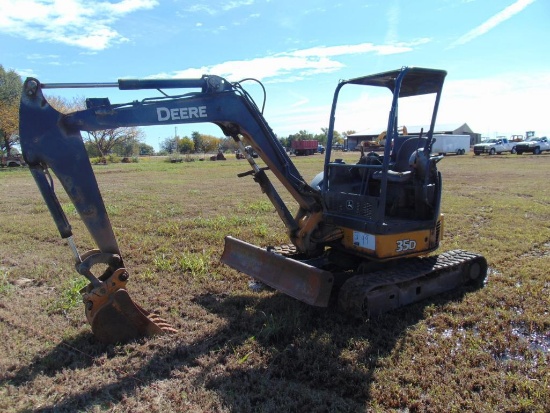 2005 John Deere 35D Mini Excavator, s/n 234088, canopy, 18" bkt, hour meter reads 3900 hrs,