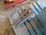 Assorted pipe wrenches