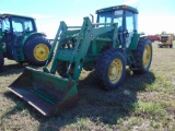 1988 John Deere 7210 MFWD Farm Tractor, s/n 002123, 740 loader, g.p bkt, cab,3 remotes, 540 pto,