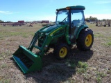 2014 John Deere 4520 MFWD Farm Tractor, s/n 946378, cab, a/c, 3pt, 540 pto, jd 400x loader, hour