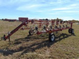 H&S BF14HC 14 Wheel Bi fold Hay Rake, s/n 402713,