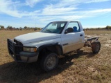1999 Dodge 2500 4x4 Cab & Chassis, s/n 3b7k2663xm551366, cummins eng, auto trans, od reads 253653