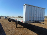 1995 Benson 48' Spread Axle Aluminum Flatbed Trailer, s/n1nuft28z7shna0637,