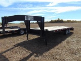 2010 DJ 26' T/A Gooseneck Flatbed Trailer, 21' deck, 5' dovetail slide in ramps,