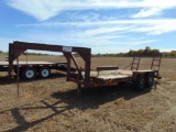 18' T/A Gooseneck Trailer, 15' deck, 3' dove w/ramps ,(Bill of Sale)