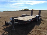 2009 Felling FT12 T/A Flatbed Trailer, s/n 5ftle182991032405, 18' deck. w/ramps (Bill of Sale)