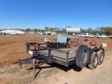 12x7 T/A Equipment Trailer, aluminum floor, 6' wide, (Bill of Sale)
