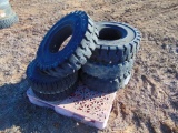 Assorted forklift tires