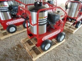 ( New )Magnum 4000 Hot Water Pressure Washer, 4000 psi, 3.5 gpm, oil/diesel fired burner, 15 hp gas