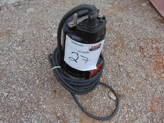 1 hp Cast Iron Sewer Pump, 230 volt (New)
