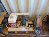 Ingersoll Rand Air Compressor, gas eng, 9 gallon tank, w/air hose, Located in Thomas Ok