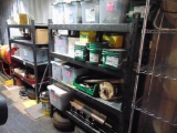 Shelf w/ Sprockets, engine parts, conveyor belt fasteners, conveyor rollers, starters Located in