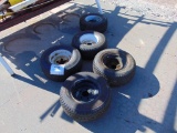 (5) Foam Filled 20.5x8-10 Tires on 5 lug rims Located in Thomas Ok