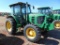 John Deere 6115D MFWD Farm Tractor, s/n 0001243, front weights, cab, hour meter reads 3700 hrs, 3pt.
